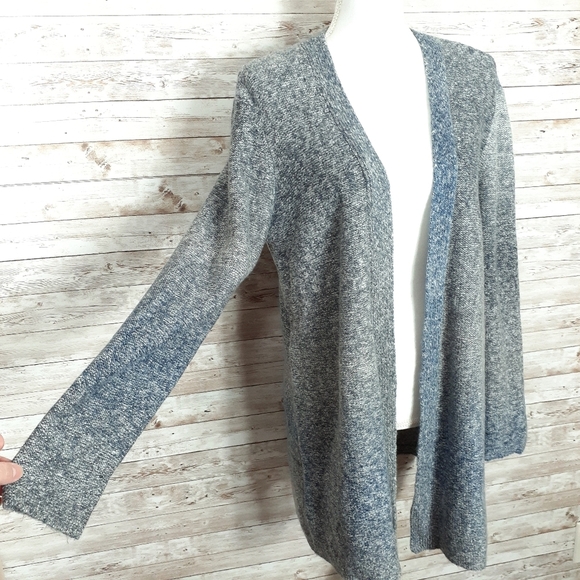 Style & Co Open Front Cardigan M Blue Gray 418 - Picture 2 of 5